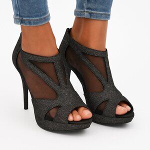 Jessica Simpson 5" Stiletto Heels Zipper Mesh Size 9.5